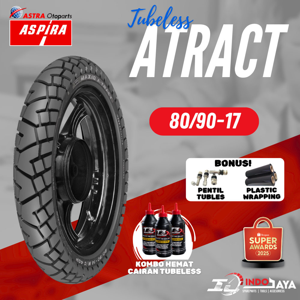 [BAYAR DI TEMPAT] BAN ASPIRA MAXIO A-TRACT ( 80/90-17 ) RING 17 / BAN TUBELESS BAN BEBEK VEGA R ZR /