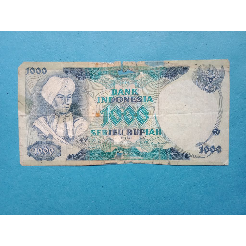 Uang 1000 Rupiah Diponegoro 1975