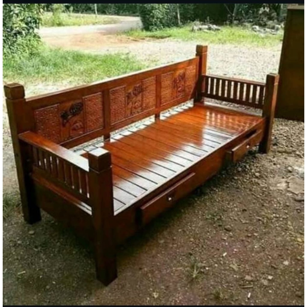 Bangku Bale Bale Kayu Jati Jepara I Bale Bale Minimalis Jati I Bale Bale Jati Jepara I Bale Bale Min