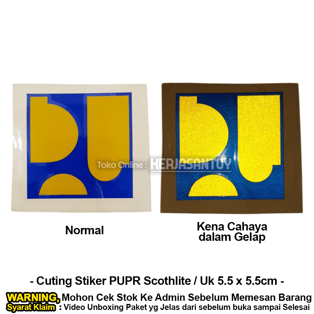 Stiker PUPR 5.5 x 5.5 cm Helm Proyek / Cutting Sticker Scothlite Helm Safety K3