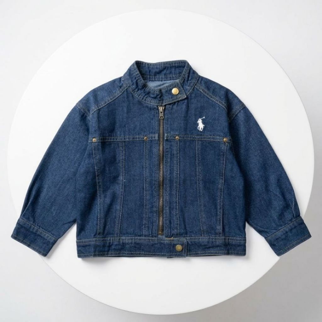 JAKET DENIM PREMIUM ANAK - ALEX DENIM JACKET - Kemeja Outer Jeans Anak Laki Laki Perempuan