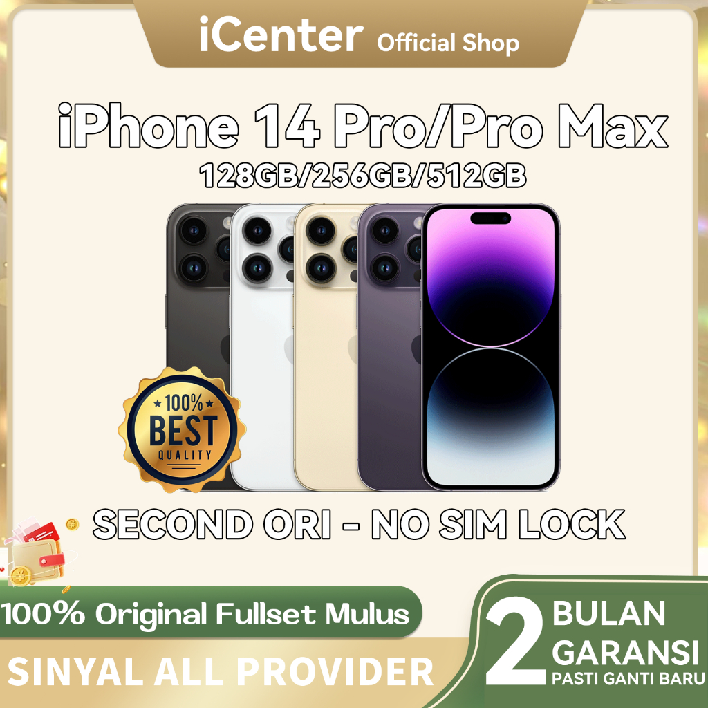 IPhone 14 Pro Max / IP 14 Pro Second inter ProMax Normal 128GB 256GB Bekas