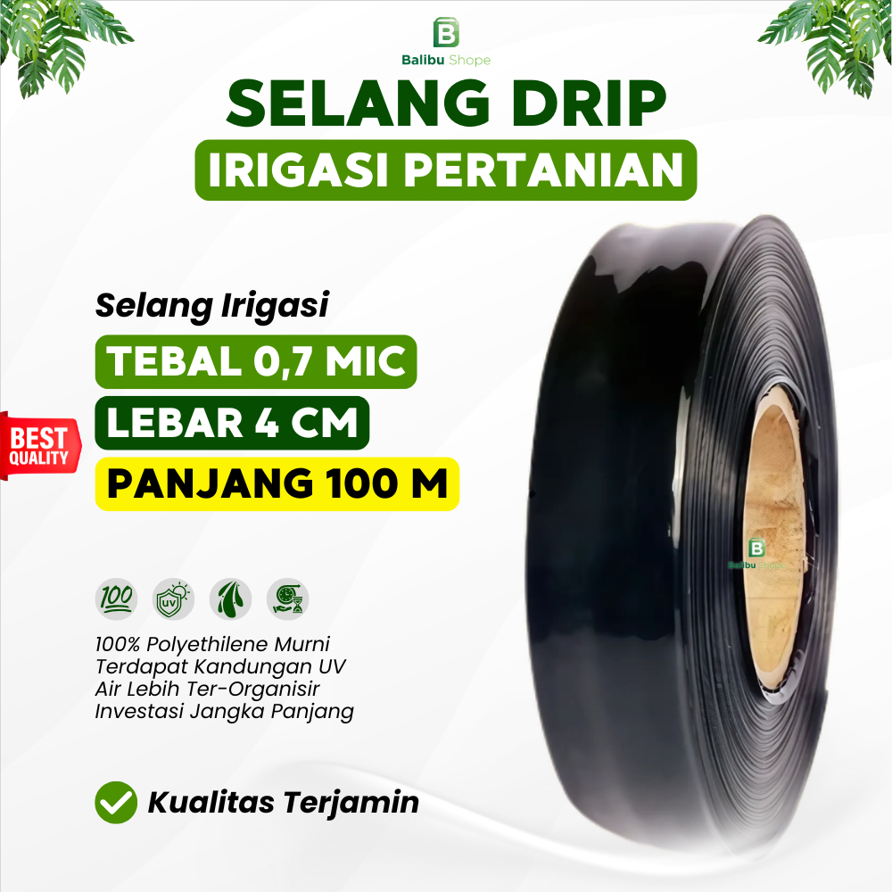 Selang Drip 7 Mikron 100 Meter Selang Irigasi Tetes