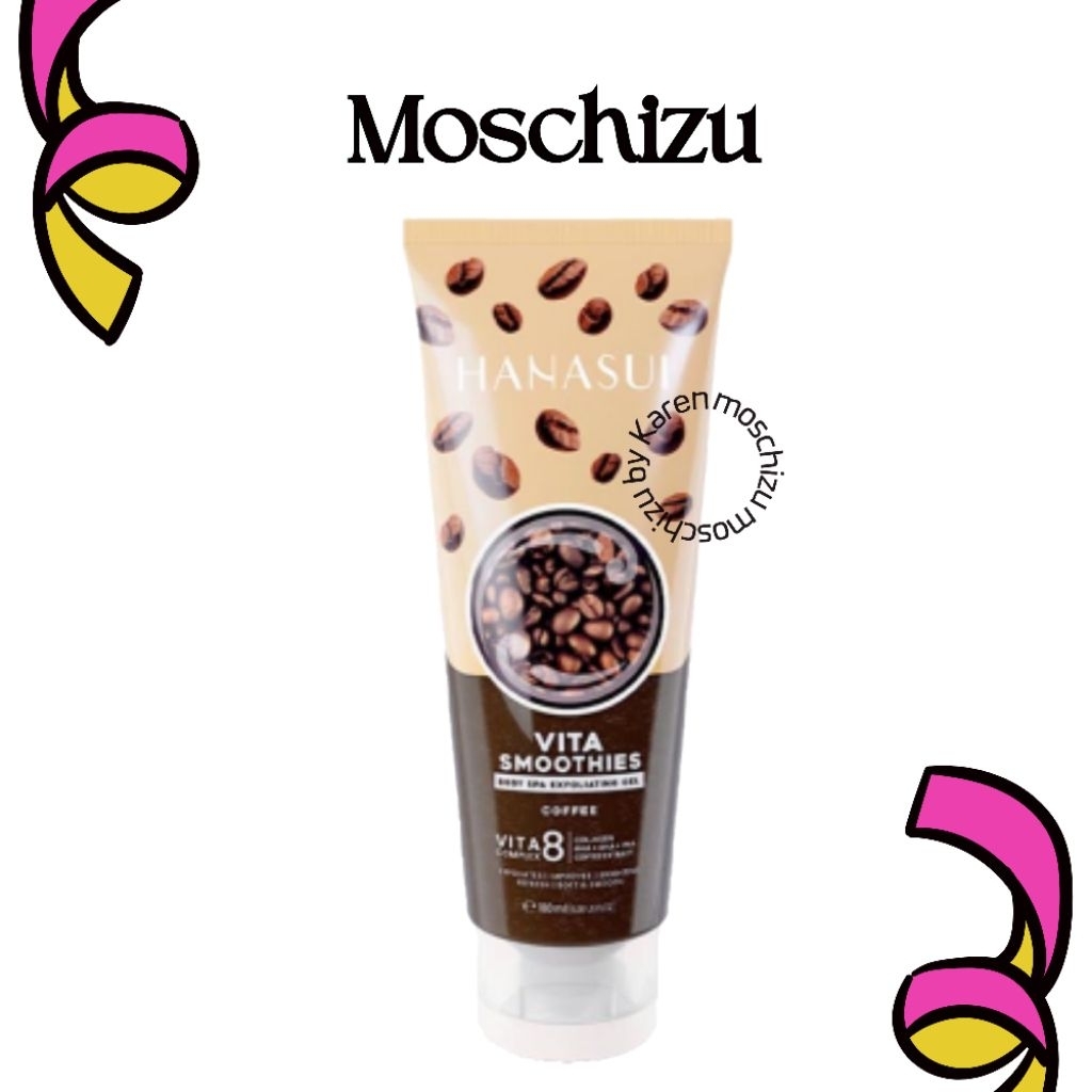 Moschizu - HANASUI Vita Smoothies Body Spa Exfoliating Gel 180ml -  COFFEE ( Coklat ) | Peeling Gel 