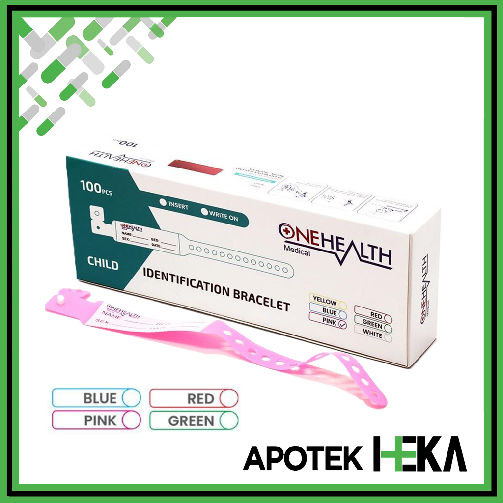 Identification Bracelet Onehealth Child Box 100 pc - Gelang Identitas Pasien (BANDUNG)
