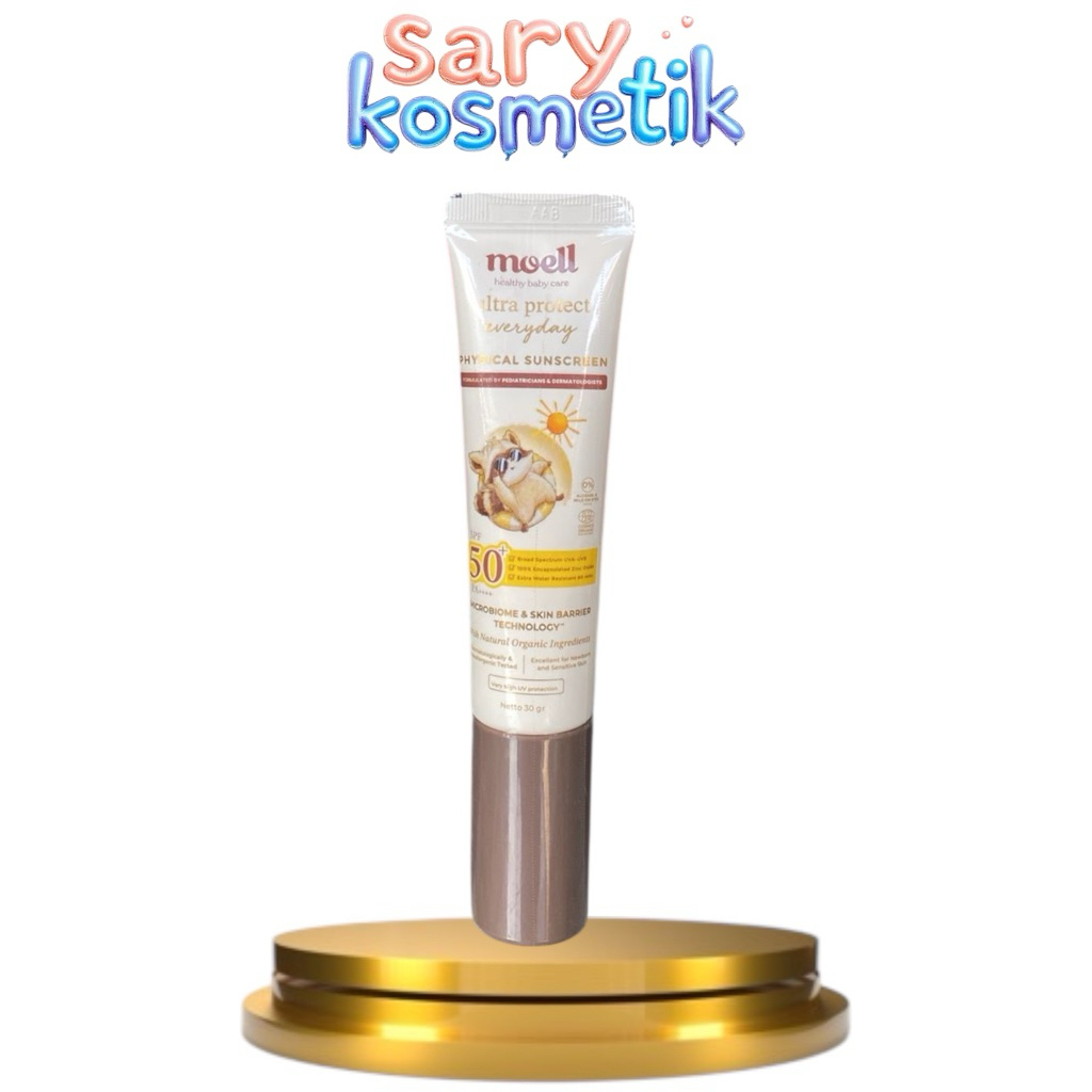 ku] MOELL healthy baby care ultra protect everyday physical sunscreen 30 gr melindungi sinar uv