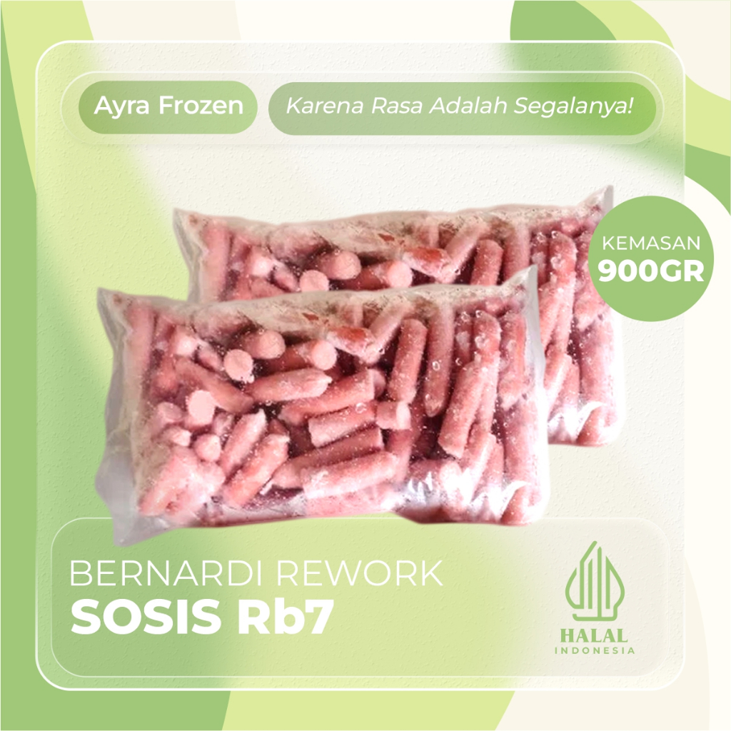 Sosis Rework Bernardi RB7 900gr Expired Panjang - Sosis Mix Ayam sapi Umiami - Sosis Isian / Topping