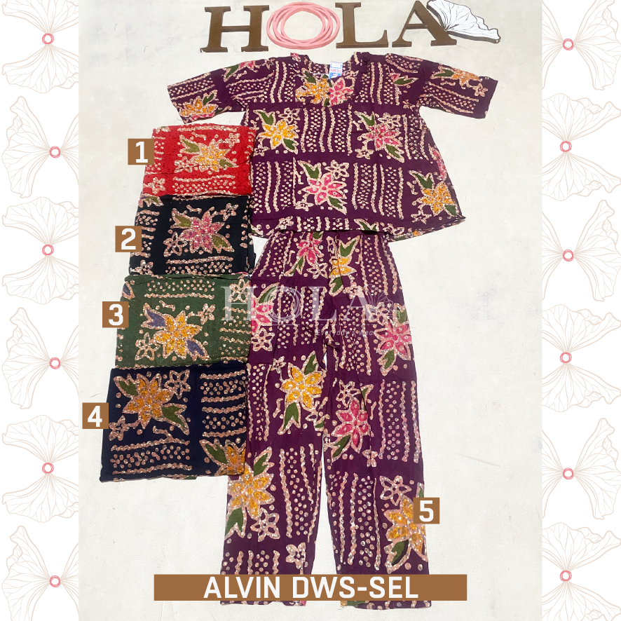 HOLA_FASH | C- Setelan Cp Alvin Dewasa tangan 3/4 , Setelan Batik, Homie oneset, setcel rumah adem