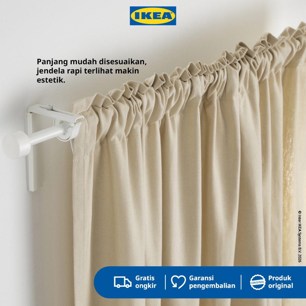 IKEA RACKA Batang Tirai Gorden/Jendela Adjustable 70-120cm