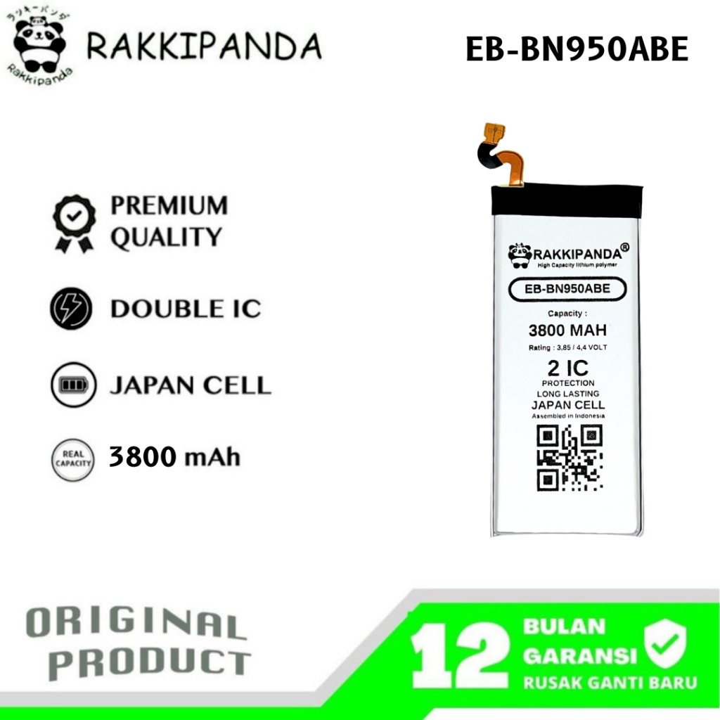 RakkiPanda - EB-BN950ABE Samsung Note 8 SM-N950F Batre Batrai Baterai
