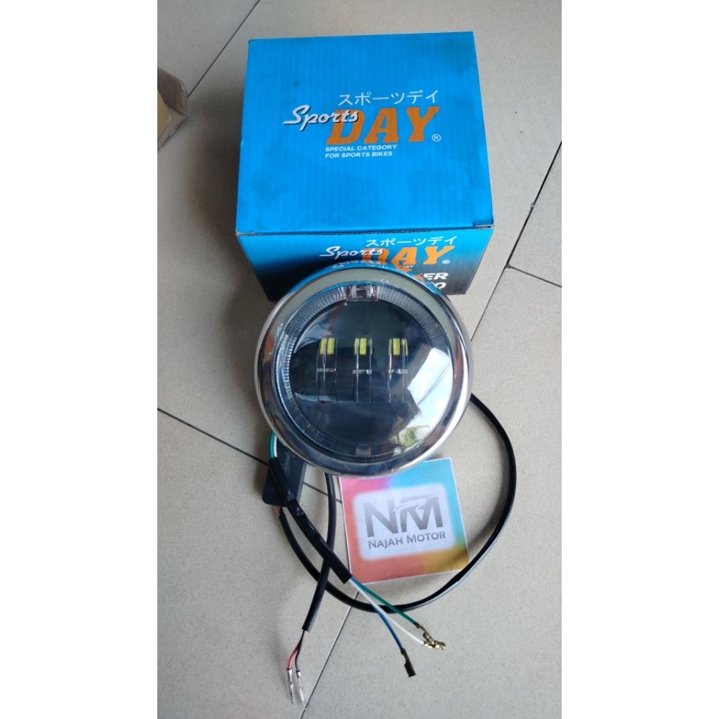 Lampu Depan Daymaker Honda C70 LED 4.5 Inch Daymaker C70