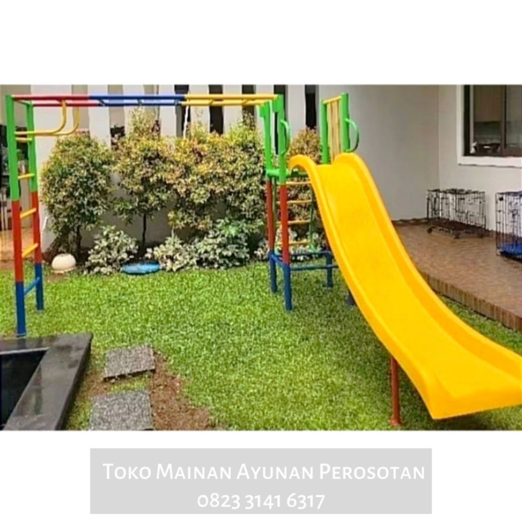 Mainan Perosotan Set Ayunan - Mainan Prosotan Set Ayunan - Perosotan Spiral Besi - Prosotan Spiral B