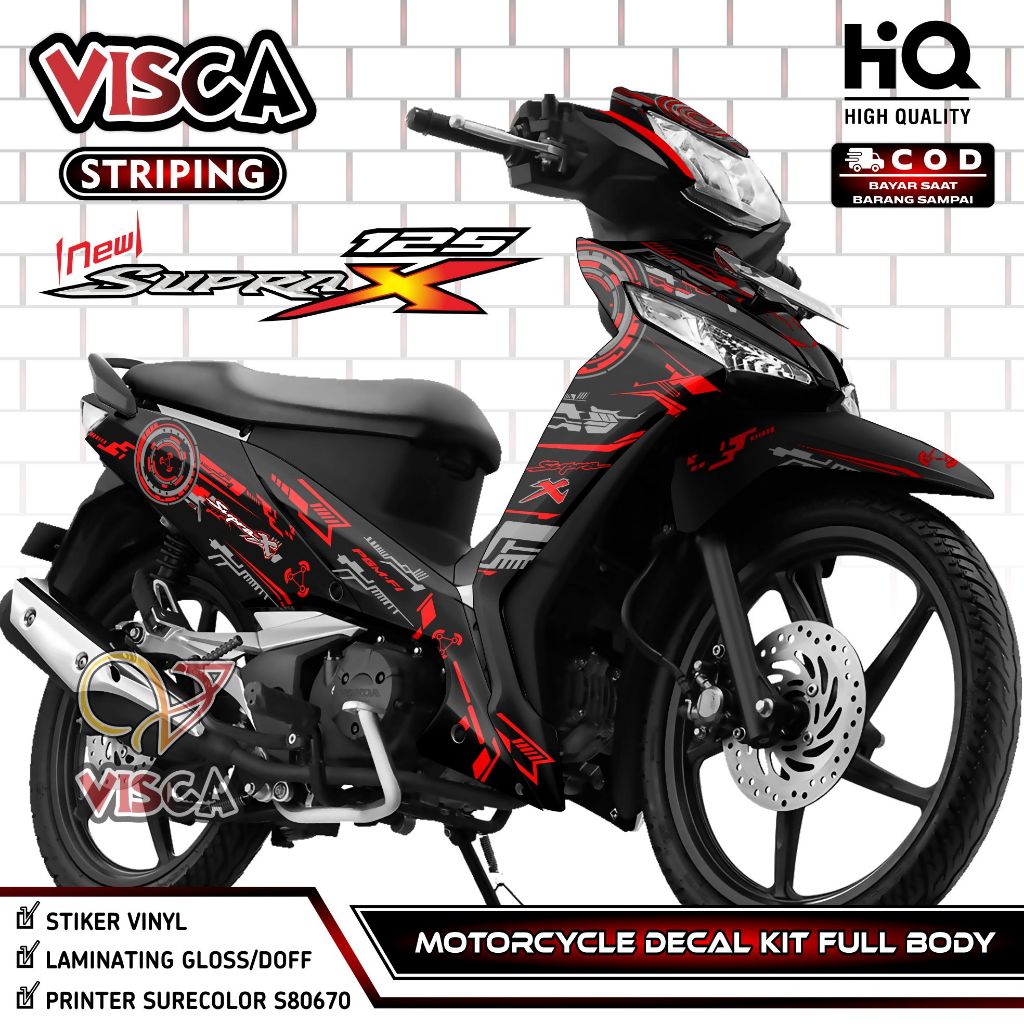Decal Supra X 125 Fi New Full Body - Stiker Motor Supra X 125 Fi Full Body - Dekal New Supra X 125 F
