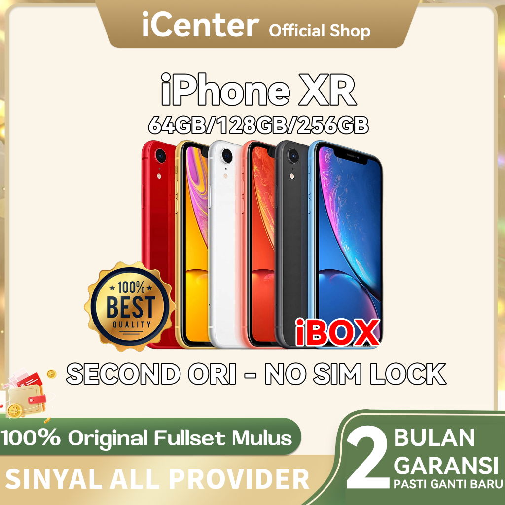 iPhone XR iBOX 256GB 128GB 64GB Second Bekas Like New Original Fullset No Refurbish
