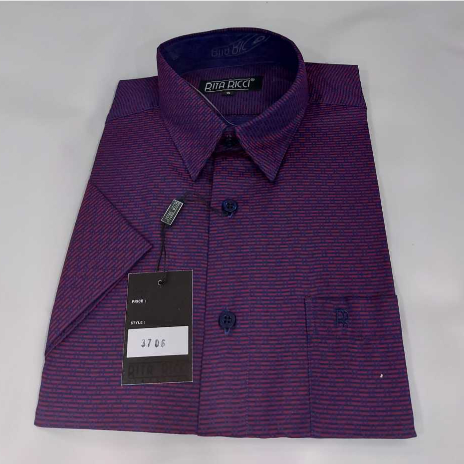 Kemeja Pria RITA RICCI lengan pendek motif RR3706 REGULAR fit