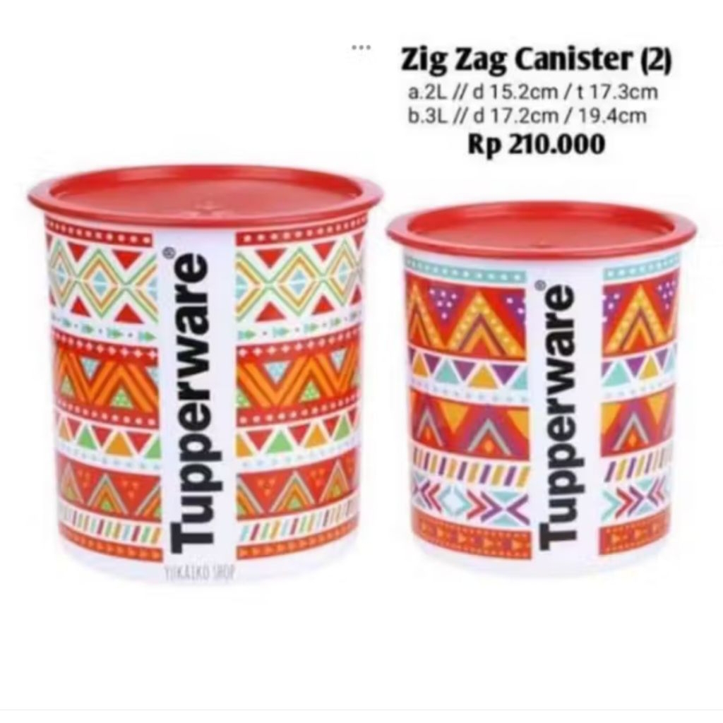 ORI-New Tupperware ZigZag Canister Set