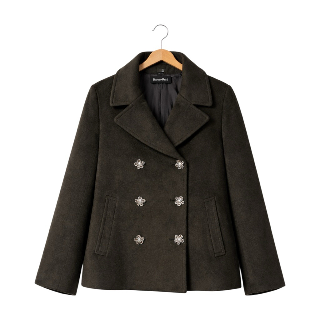 (Woman) Trench Coat Wool Massimo Dutti