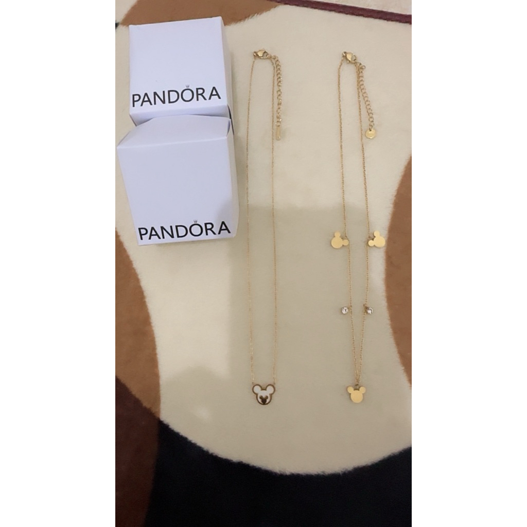 POTO REAL PICT Kalung Mickey | Gelang Mickey | Gelang Tiffany &Co + Box Pandora