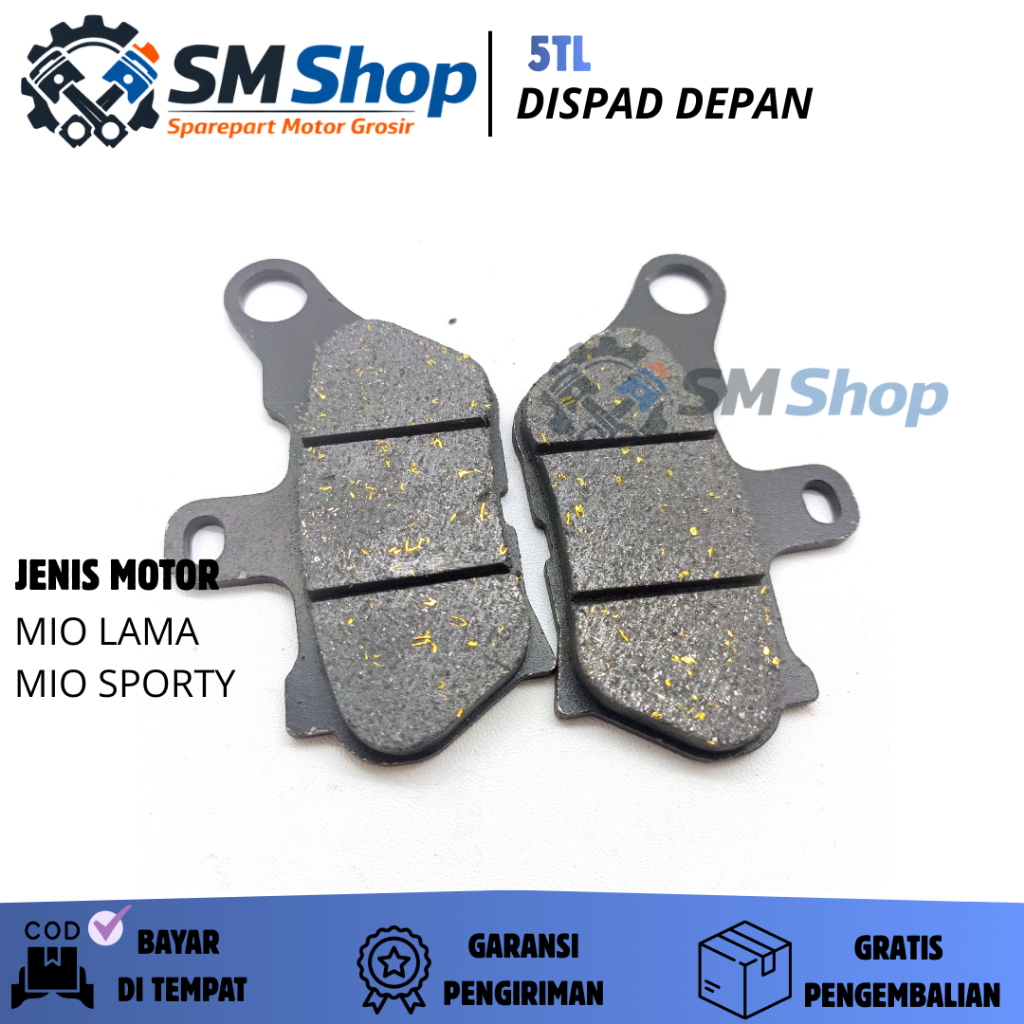 5TL / 5MX PAKET KAMPAS REM DEPAN BELAKANG MIO LAMA / SPORTY / SMILE / KARBU / SOUL / KAMPAS REM TROM