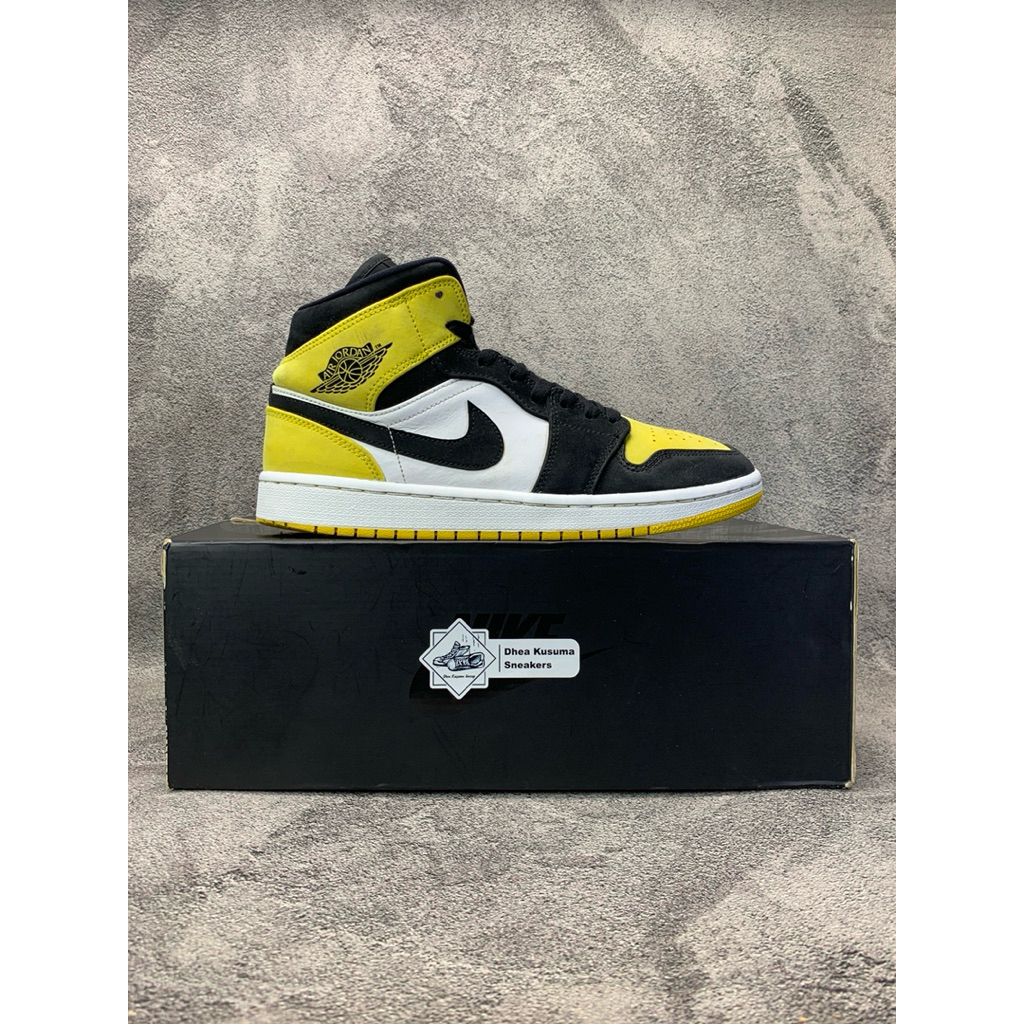 Sepatu Second Air Jordan 1 Mid SE ‘Yellow Toe’  Size 42  Original Guarantee 100%