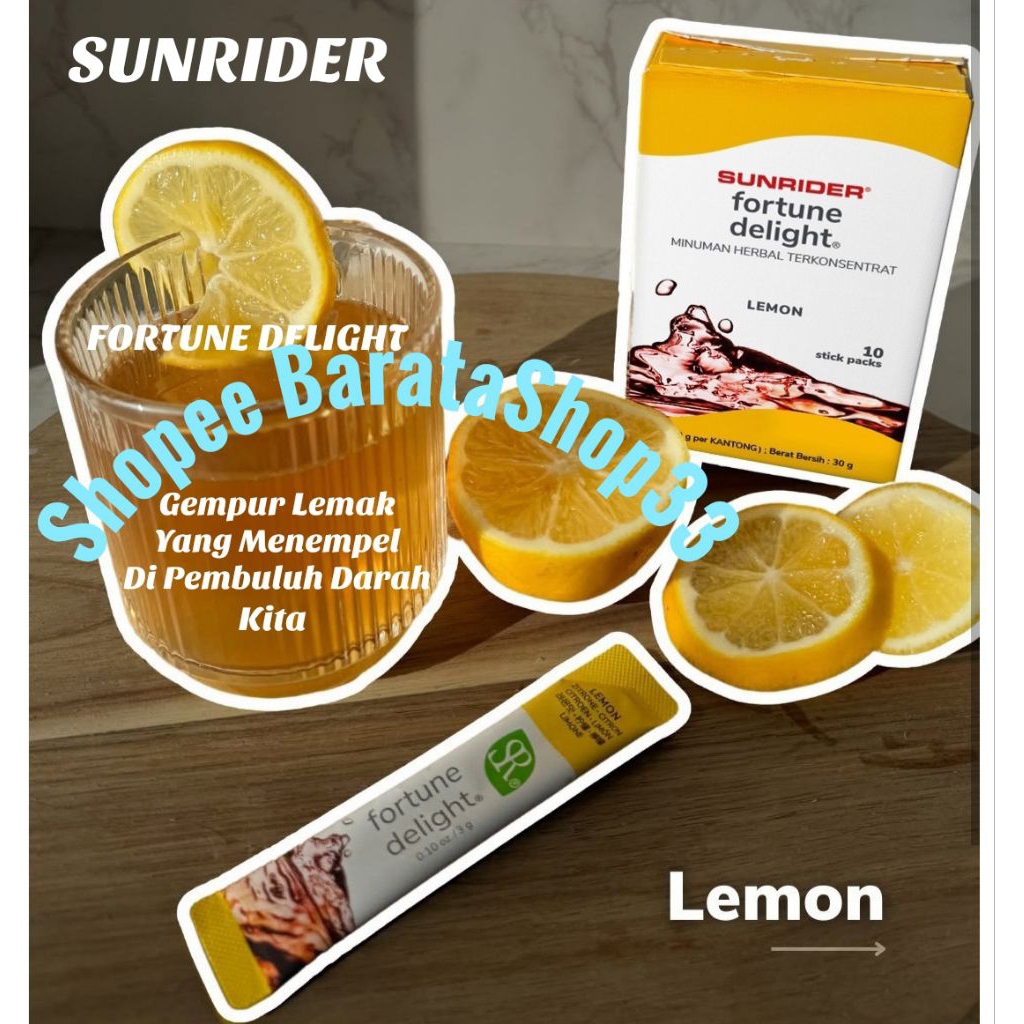 Sunrider FORTUNE DELIGHT minuman teh herbal alami Gempur Lemak kaya antioksidan.