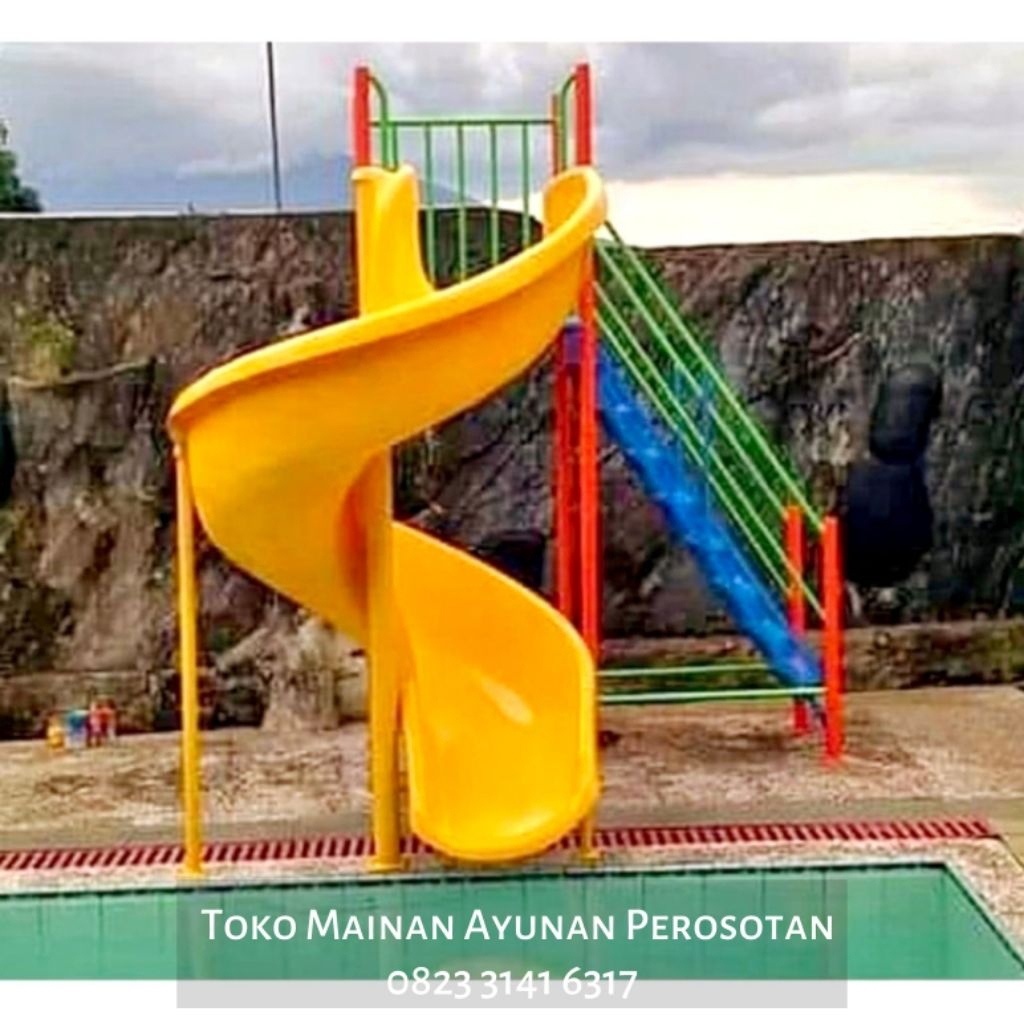 Waterboom Kolam Renang - Playground Kolam Renang - Perosotan Spiral Besi - Prosotan Spiral Besi - Pe