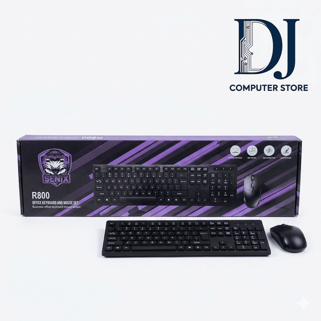 MOUSE KEYBOARD COMBO SENIX R800 WIRED USB KABEL - DJ COMPUTER STORE