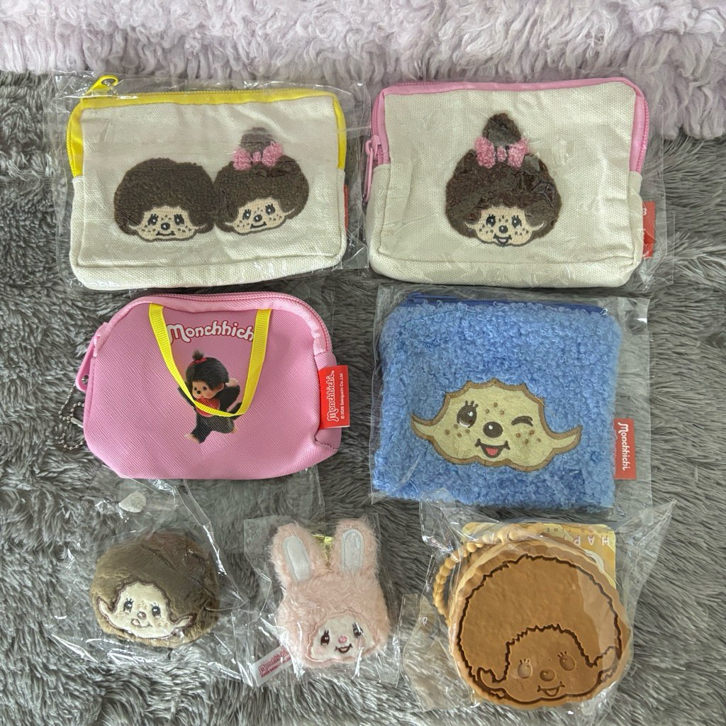 [READY STOCK] Monchhichi Gashapon JP Monchhichi Pouch Monchhichi Phone Charm Monchhichi Badge Gachap