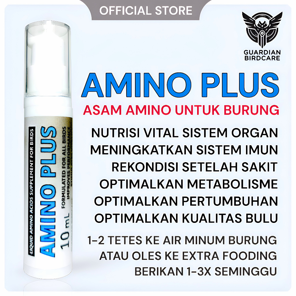 AMINO PLUS Asam Amino untuk Burung, Rekondisi Burung Setelah Sakit, Optimalkan Metabolisme dan Pertu