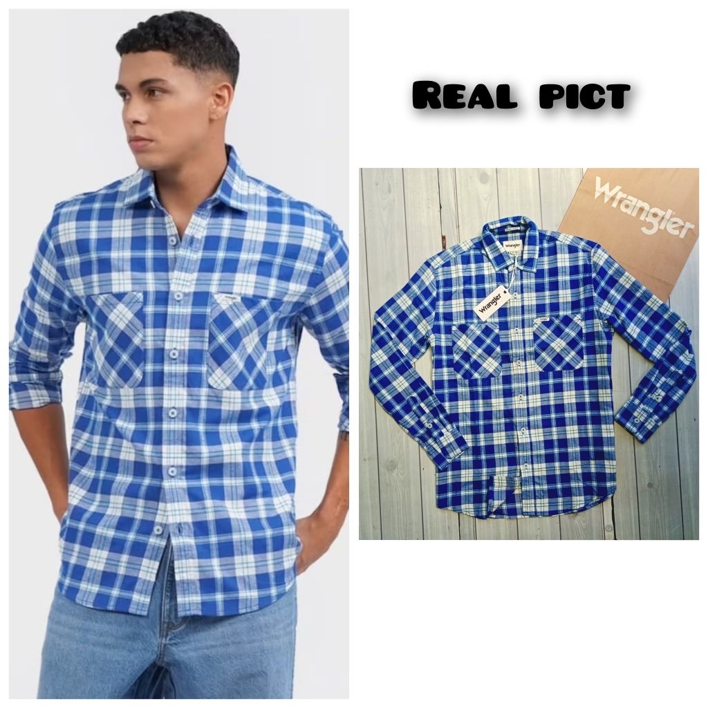 SALE WRANGLER FLANEL ORIGINAL STORE SIZE S - XL REGULER FIT