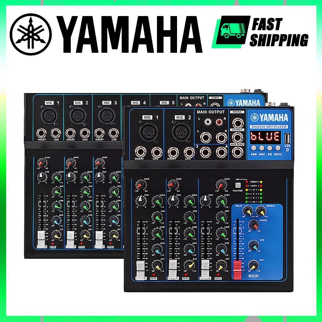 Yamaha MG04/MG07 Propesyonal Audio Mixer with equalizer 4/7 channel built-in EQ/recording function