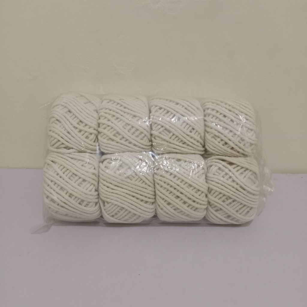 Tali Putih Souvenir Roll Ecer / Tali Kasur / Bahan DIY prakarya / Tali Macrame