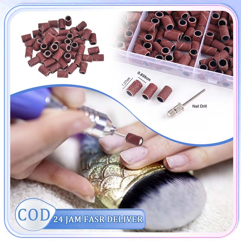 210pcs Amplas Kayu Gerinda Bulat Mata Bor Amplas Besi Mata Gerinda Amplas Ring Dengan Mandrel Refill