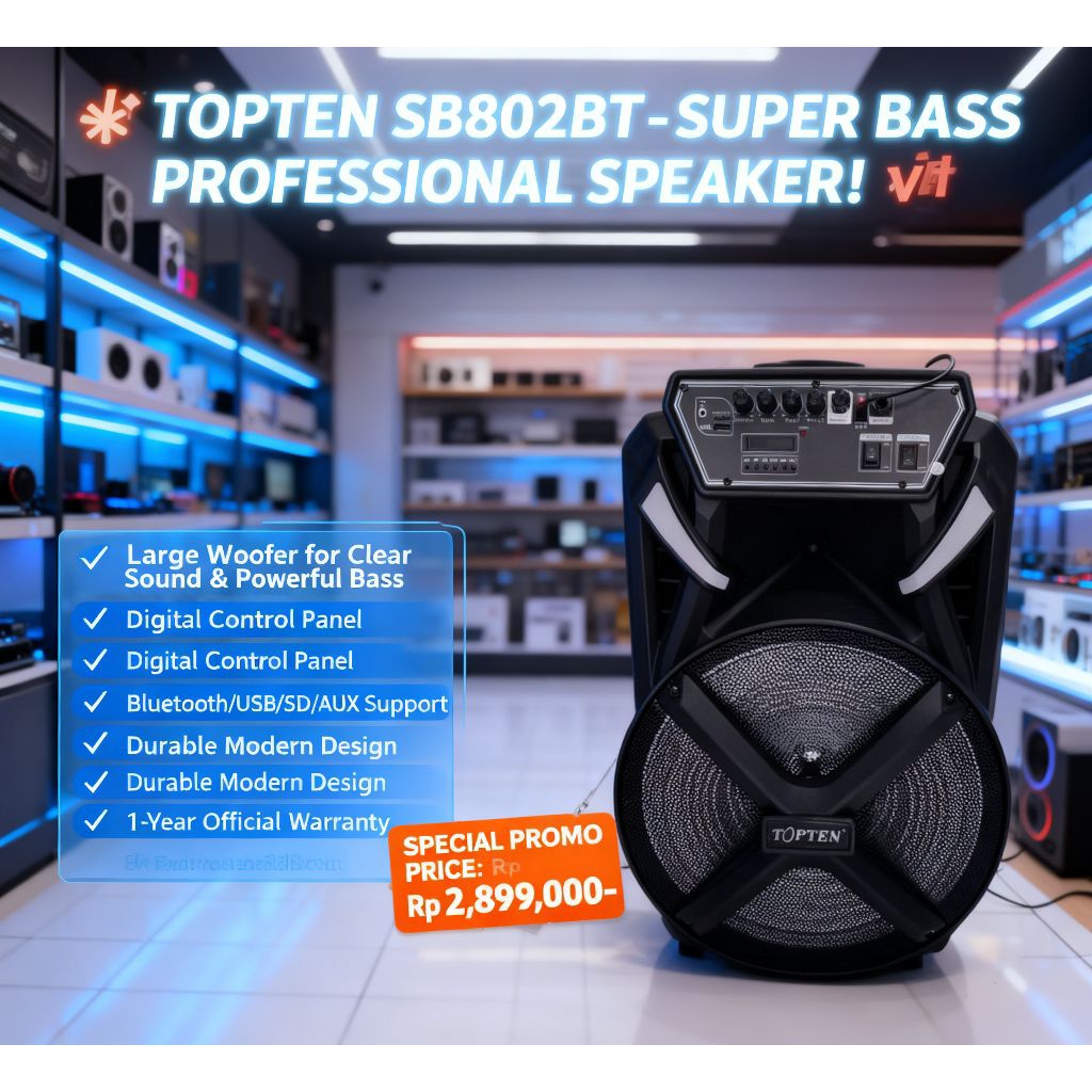 speaker aktif Top Ten SB-709BT Troly