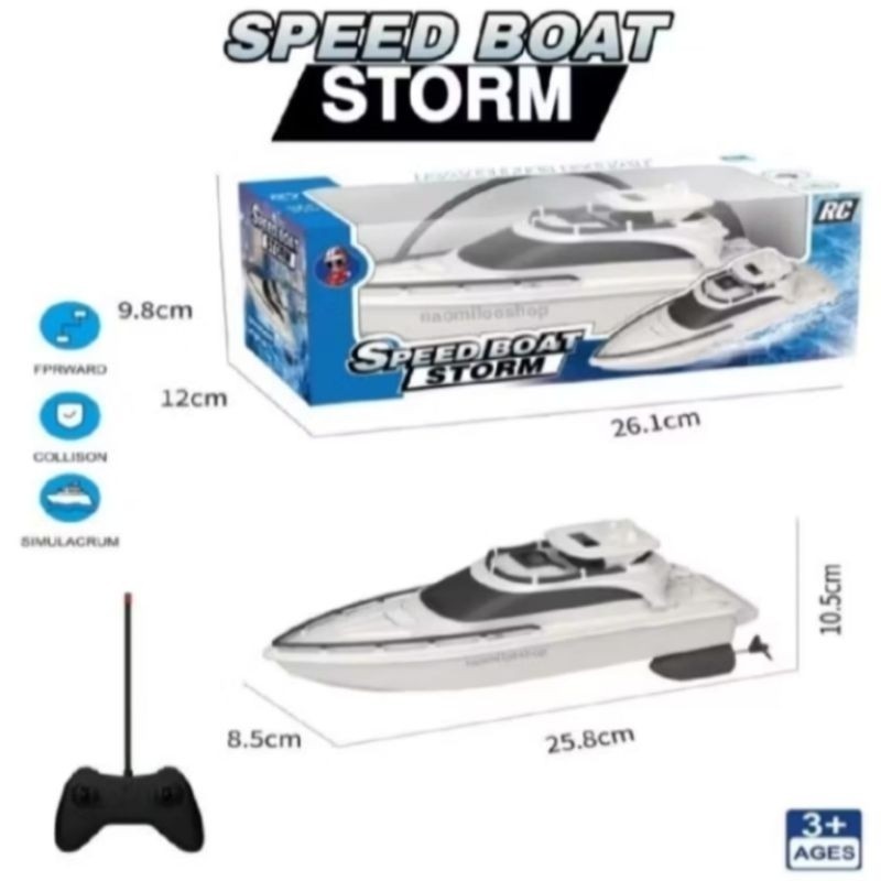Planet Toyz - Mainan Anak Remote RC Speed Boat Storm Kapal Pesiar