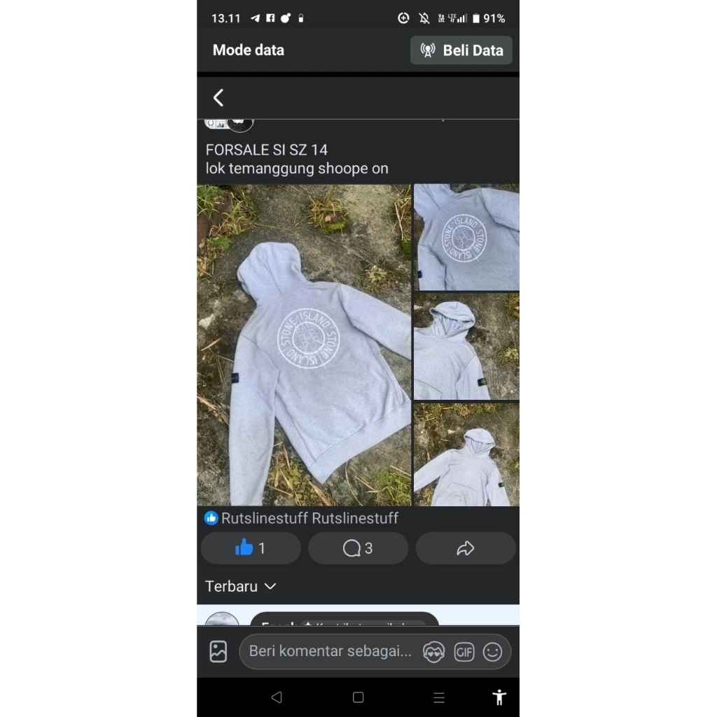 Hodie stone island junior