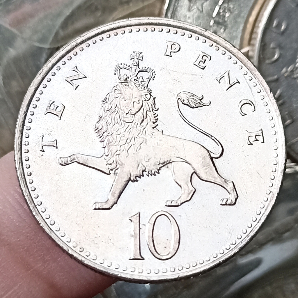 Koin Kuno Asing inggris UK 10 Pence - Elizabeth II