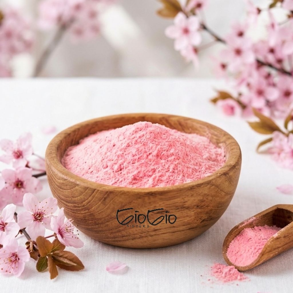 SAKURA POWDER bubuk merah muda serbuk pewarna makanan pink topping cake masker bubuk untuk teh