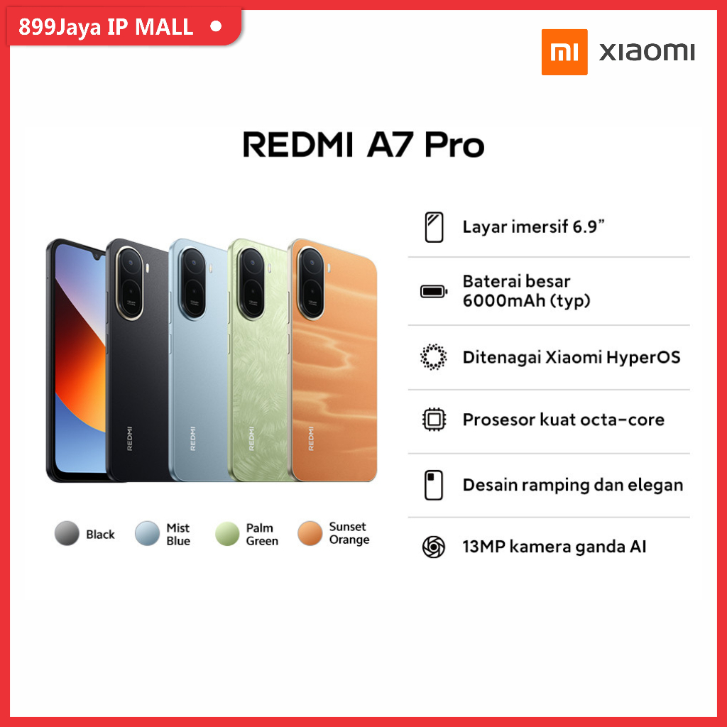 XIAOMI REDMI A7 PRO 4+4/64GB (EXNTENDED RAM UP TO 8GB) - GARANSI RESMI XIAOMI INDONESIA