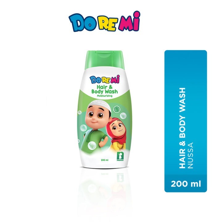 Doremi Nussa Hair & Body Wash Moisturizing 200ml - Sabun Mandi Cair