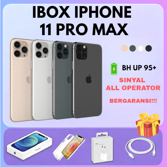 IBOX iPhone 11 Pro MAX 64GB 256GB IMEI Terdaftar Tangan Kedua 100%ORI Fulset Kondisi Perfect Kondisi