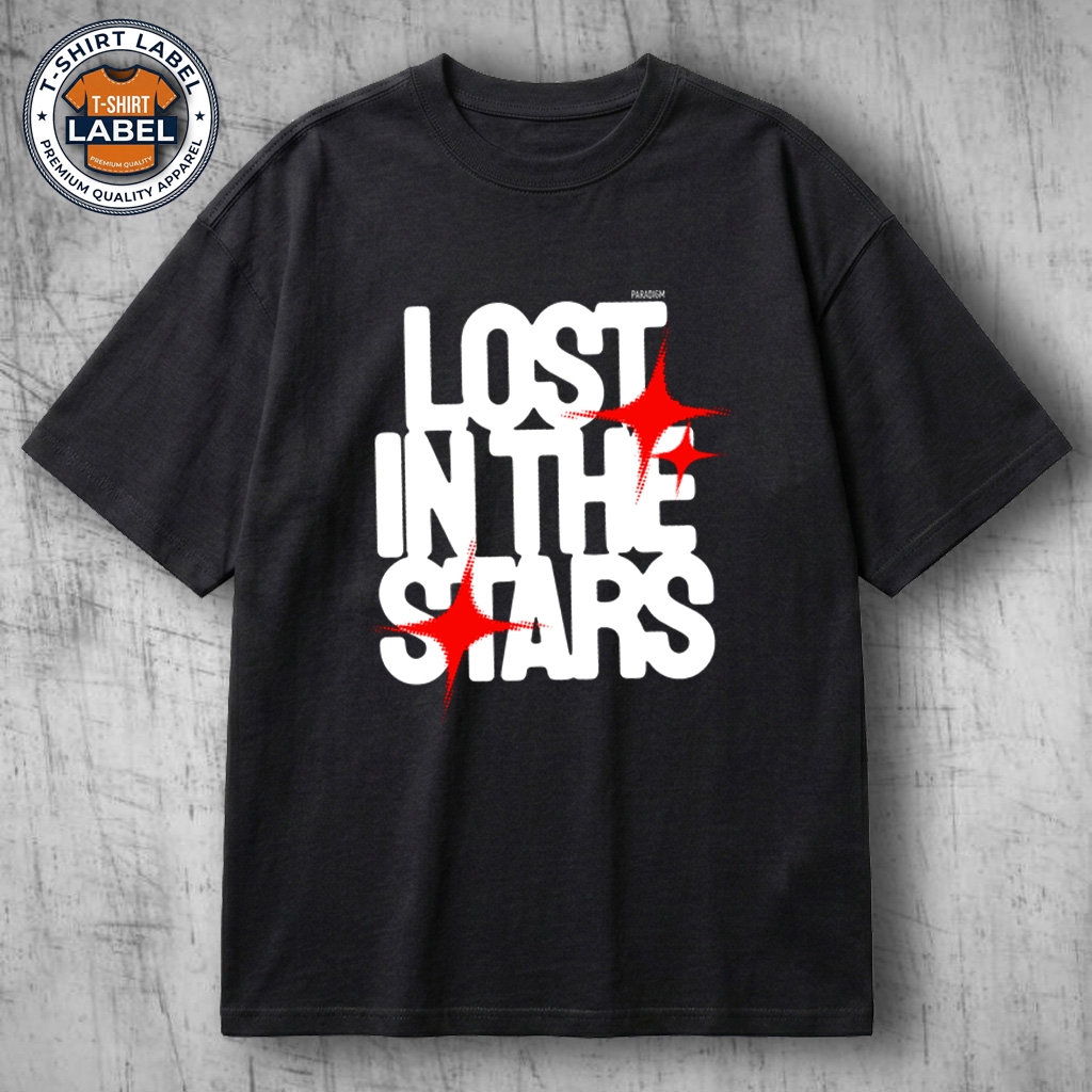Kaos Lost In The Stars T-Shirt | Lost In The Stars | Black | Paradigm Capital | kaos pria distro