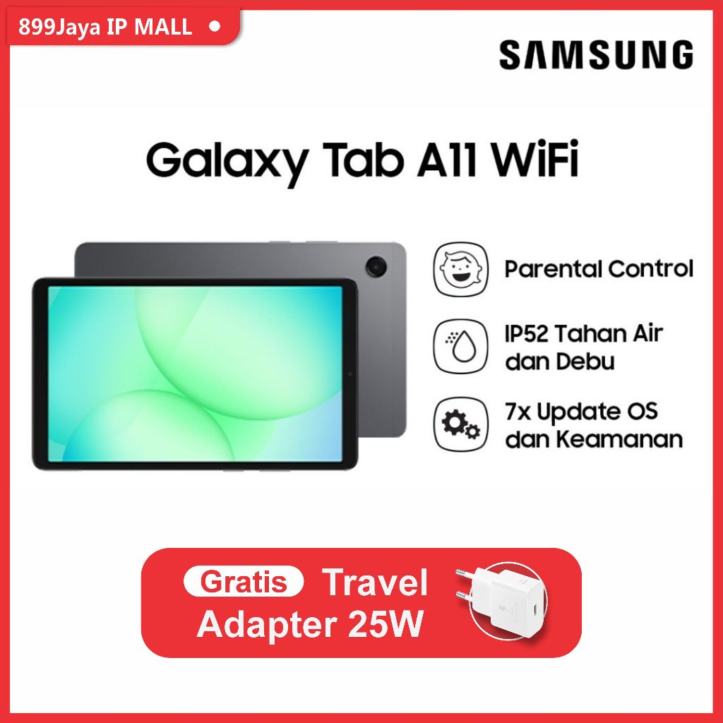 SAMSUNG GALAXY TAB A11 WIFI 4/64GB - TABLET SAMSUNG 8.7INC - GARANSI RESMI SAMSUNG 12 BULAN