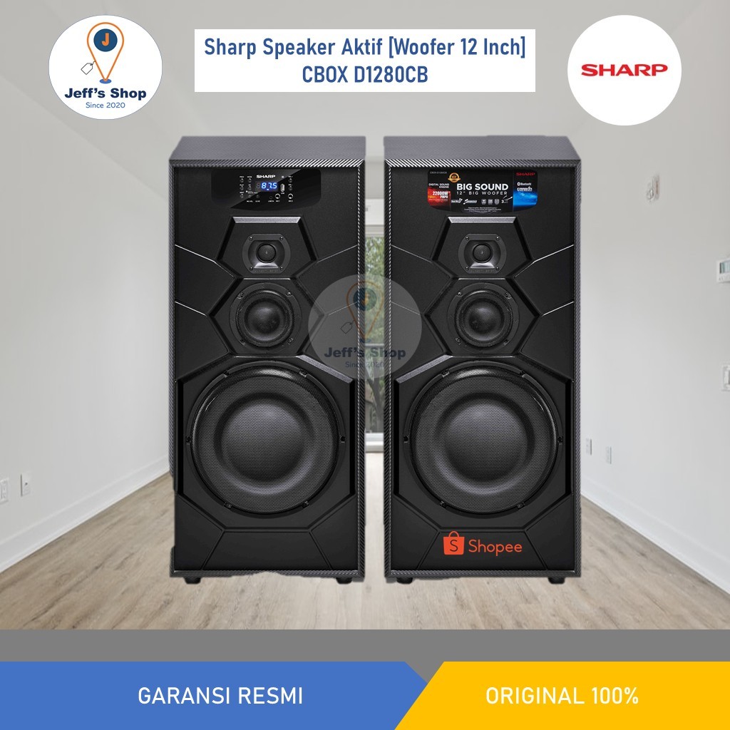 Sharp Speaker Aktif [Woofer 12 Inch] CBOX D1280CB