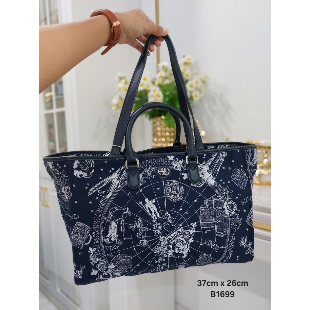 Tote bag navy Bonia original