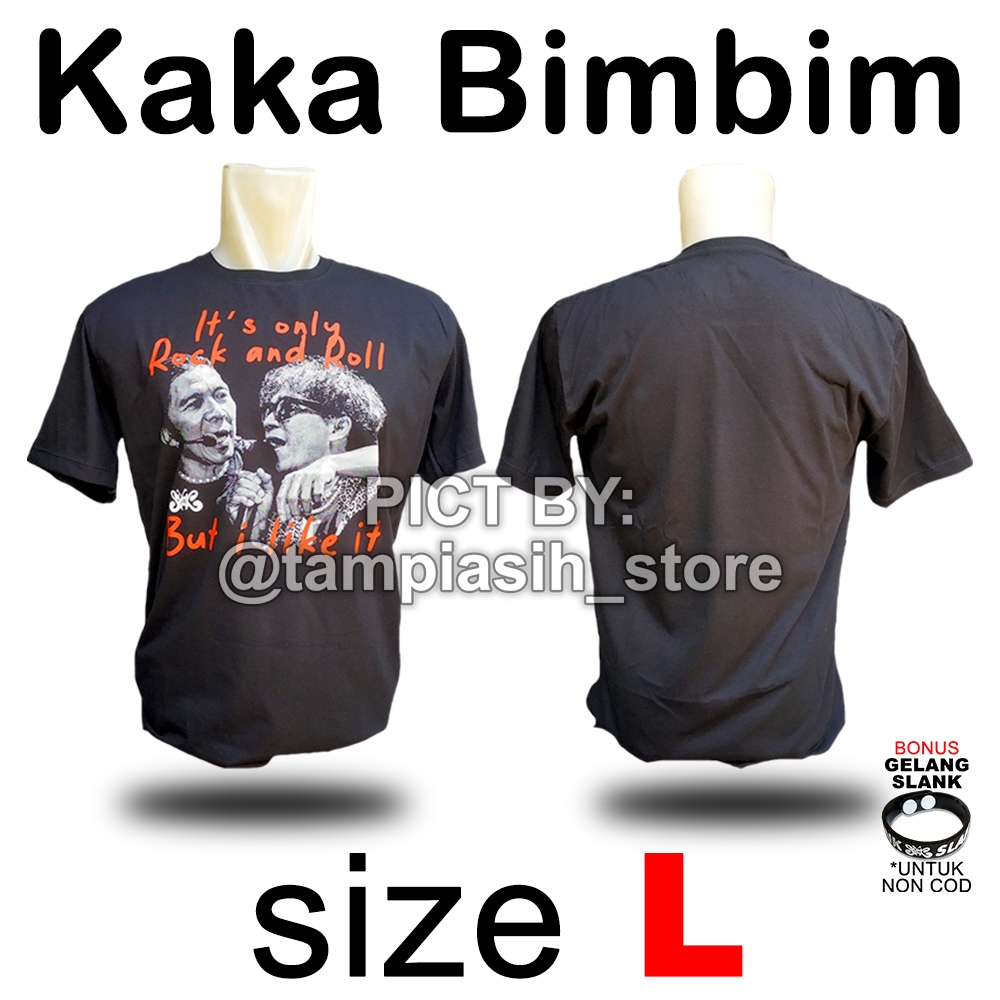 KAKA BIMBIM - BLACK - LENGAN PENDEK - 100% ORIGINAL MADE IN SLANKERS - BAJU KAOS SLANK - TAMPIASIH S