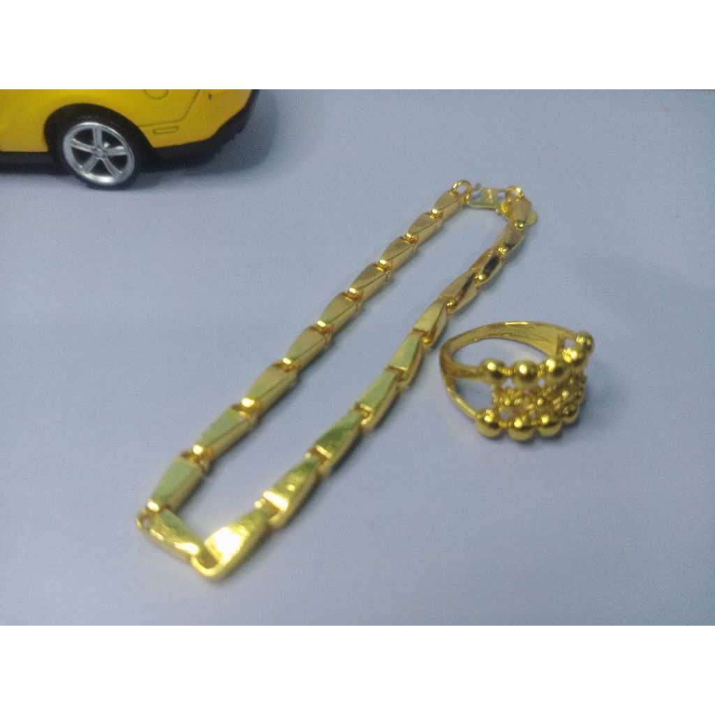 gelang tangan padi wanita dewasa titanium free cincin koin 91 tahan lama