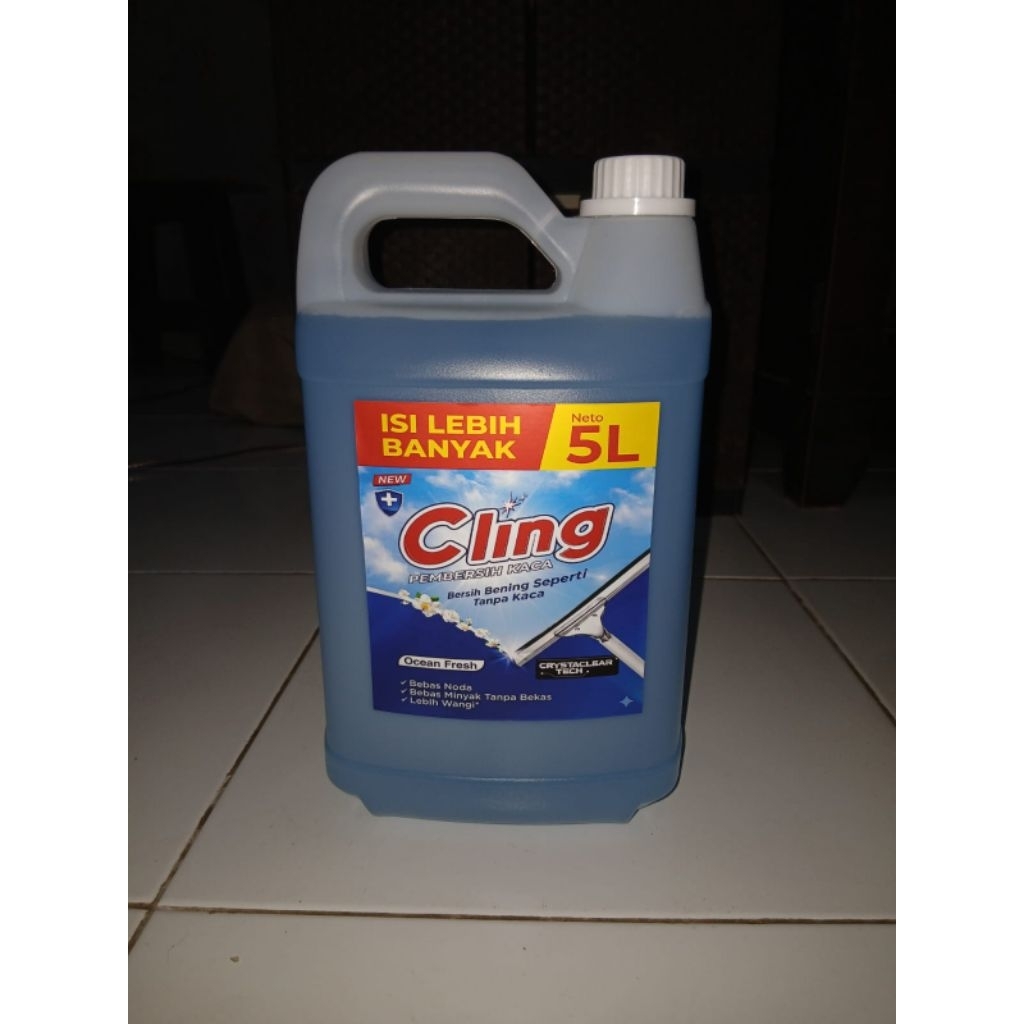 Cairan Pembersih Kaca Cling 5 Liter - Efektif, Anti Bercak, Serbaguna