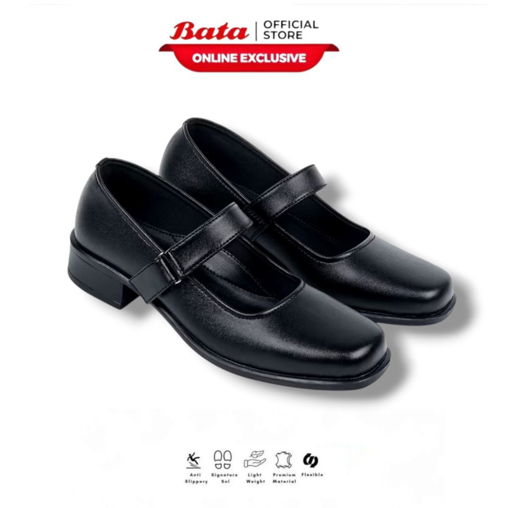 BATA - Sepatu Pantofel Wanita Paskibraka Formal Terbaru Sepatu Kerja Wanita Sepatu Sekolah Hitam