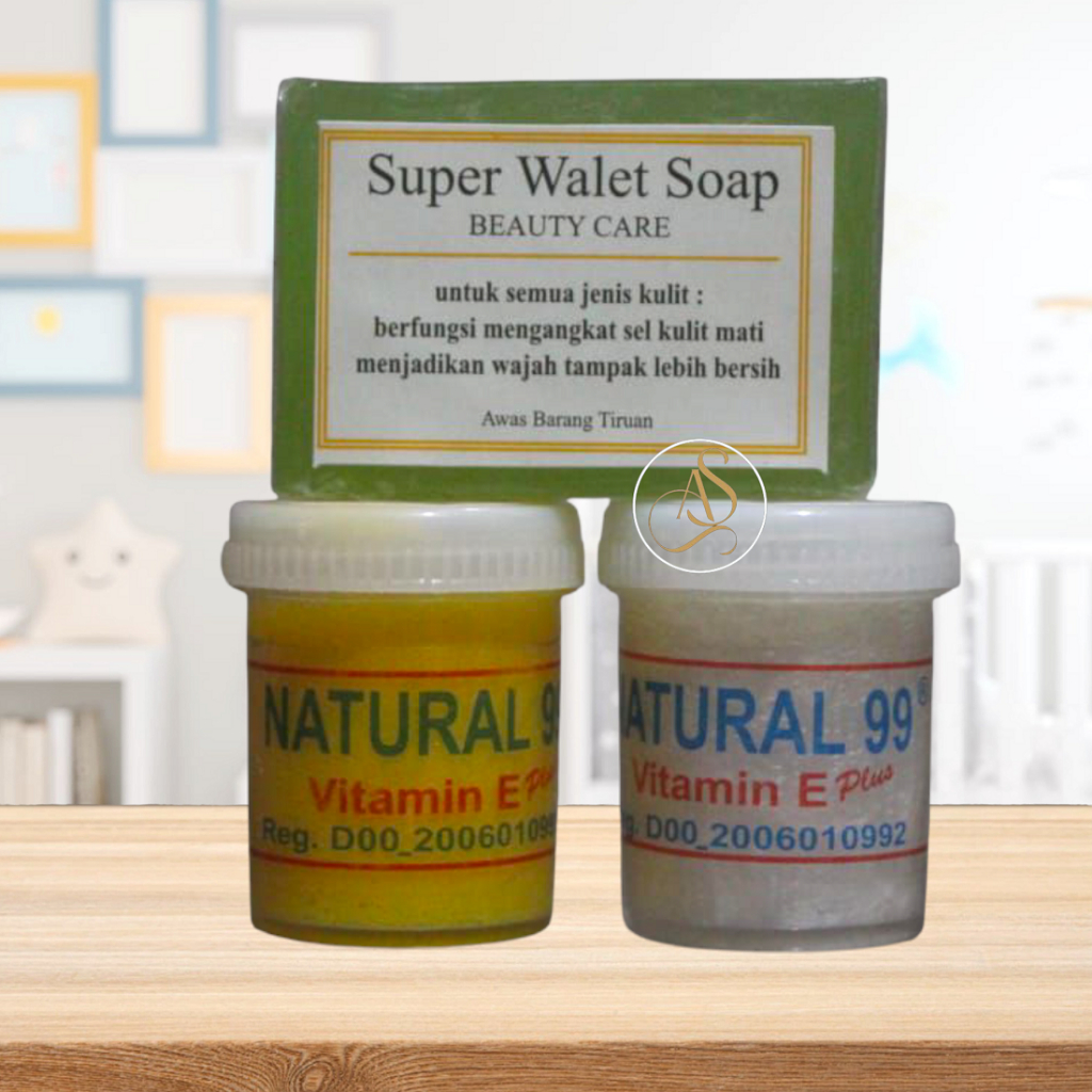 Paket Cream Natural 99 Day & Night Cream + Sabun Hijau ORI - Paket Hemat untuk Perawatan Wajah Sehar